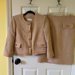 Elegant Tan Blazer with Gold Accents